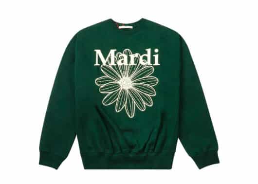 Mardi Mercredi FlowerMardi Crewneck Deep Green Cream
