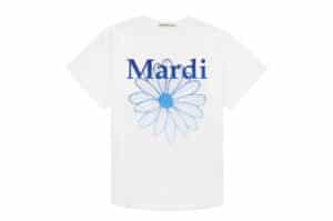 Mardi Mercredi FlowerMardi Gradation Tee White Blue