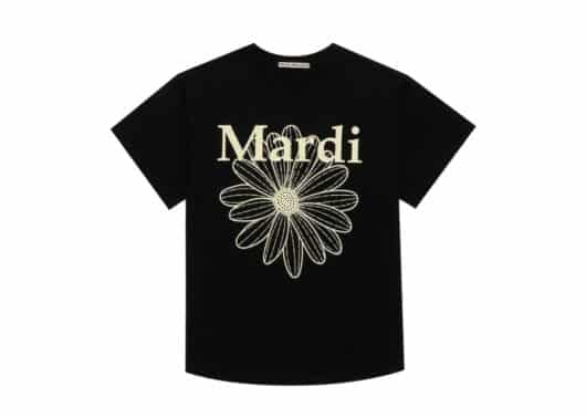 Mardi Mercredi FlowerMardi Tee Black Cream