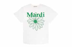 Mardi Mercredi FlowerMardi Tee White Green