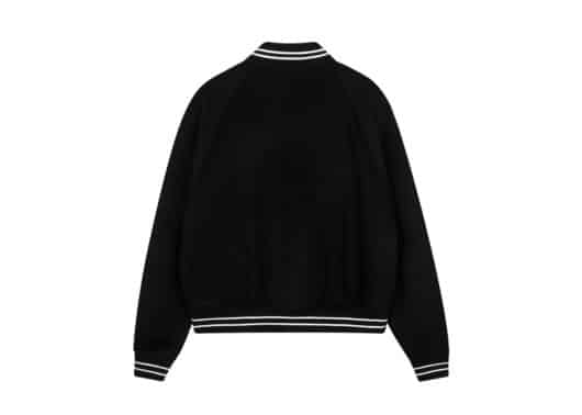Marithe Francois Girbaud Circle Logo Varsity Jacket Black - Image 2