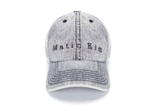 Matin Kim Black Denim Ball Cap Grey HT031