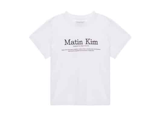 Matin Kim Heritage Logo Crop Tee White TS027