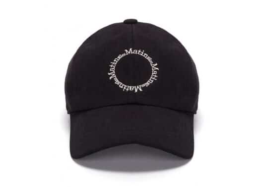 Matin Kim Macaron Logo Ball Cap Black HT003