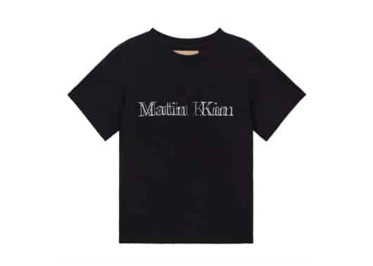 Matin Kim Shadow Logo Tee Black TS004 front view