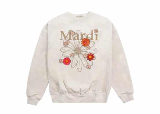 Mardi Mercredi FlowerMardi Blossom Crewneck Oatmeal Taupe