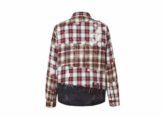 Aventen Pin Bottom Plaid Shirt Red - Image 2