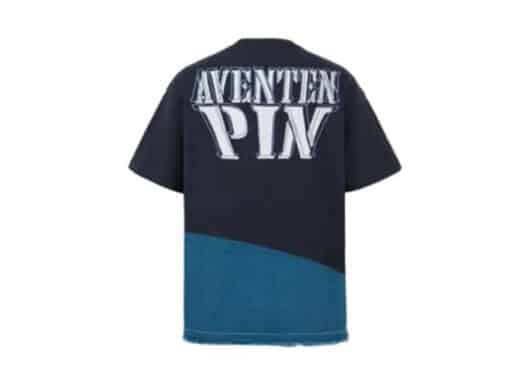 Aventen Pin Denim Bottom Tee Navy - Image 2