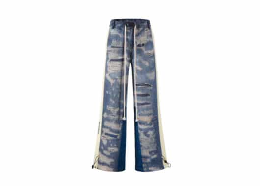 Aventen Pin Denim Scan Pants Blue