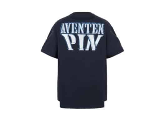 Aventen Pin Double Zip Tee Navy - Image 2