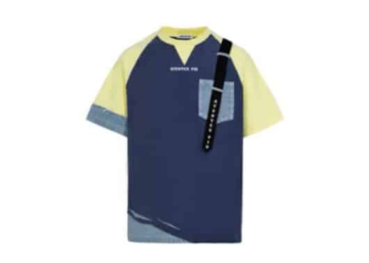 Aventen Pin Shoulder Belt Tee Blue