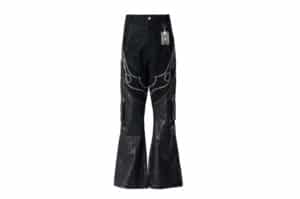 Glacierboy Leather Cargo Pants Black