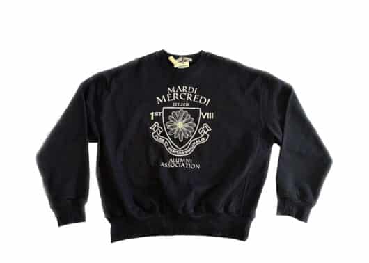 Mardi Mercredi Alumni Emblem Crewneck Navy Ivory