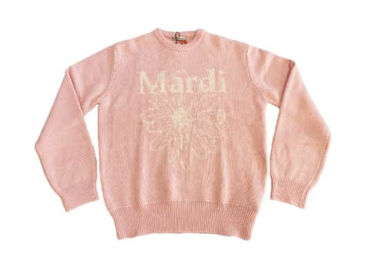 Mardi Mercredi Cashmere Blended FlowerMardi Pullover Pink Ivory