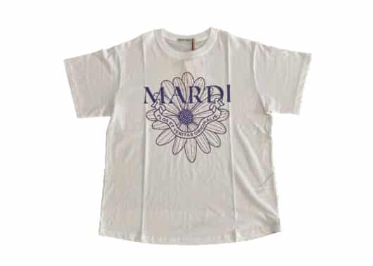Mardi Mercredi FlowerMardi Alumni Tee Ivory Navy