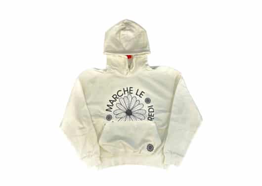 Mardi Mercredi Marche Emblem Hoodie White Black