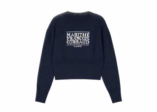 Marithe Francois Girbaud Classic Logo Crop Knit Navy