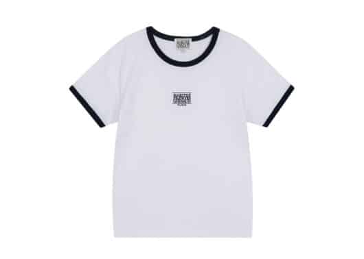 Marithe Francois Girbaud Classic Logo Ringer Tee White (W)