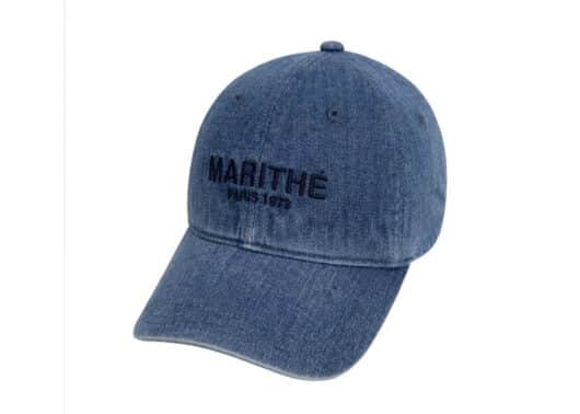 Marithe Francois Girbaud Denim Washing Logo Ball Cap Blue