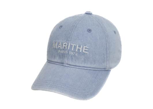 Marithe Francois Girbaud Denim Washing Logo Ball Cap Light Blue