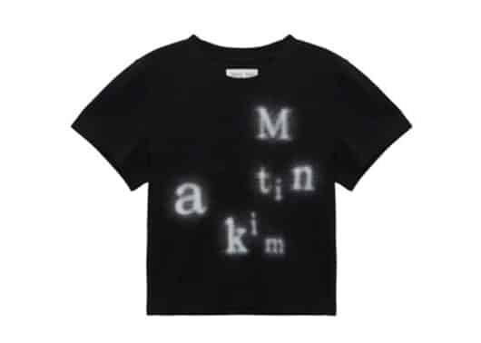 Matin Kim Blurred Logo Crop Tee Black TS057