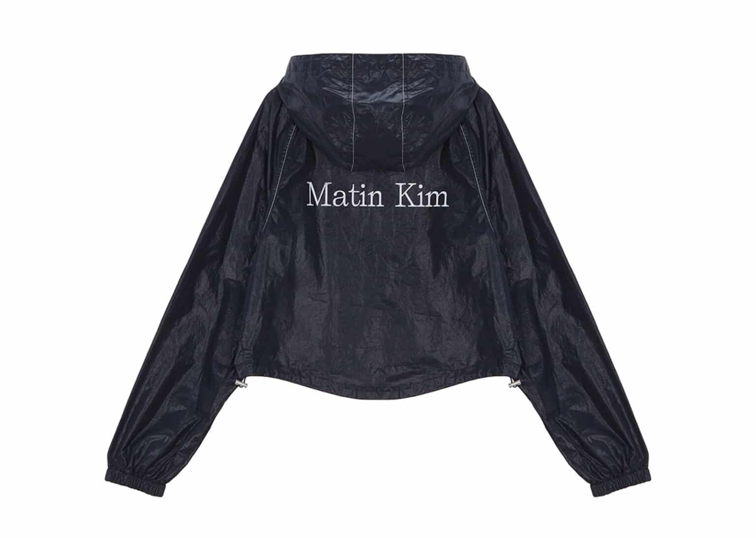 Matin Kim MATIN COATING CROP BLOUSON IN BLACK