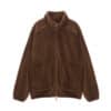 Matin Kim Fleece High Neck Jumper Brown JP053 - Image 2