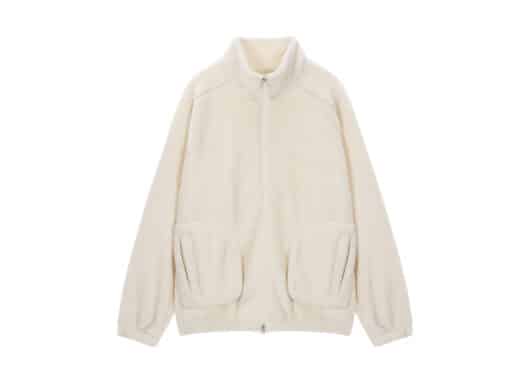 Matin Kim Fleece High Neck Jumper Ivory JP053 - Image 2