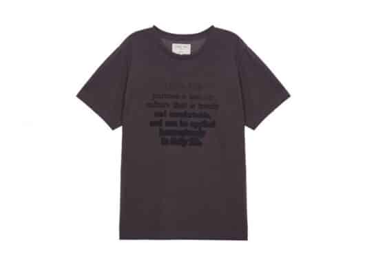 Matin Kim Ink Spreaded Lettering Tee Charcoal TS023