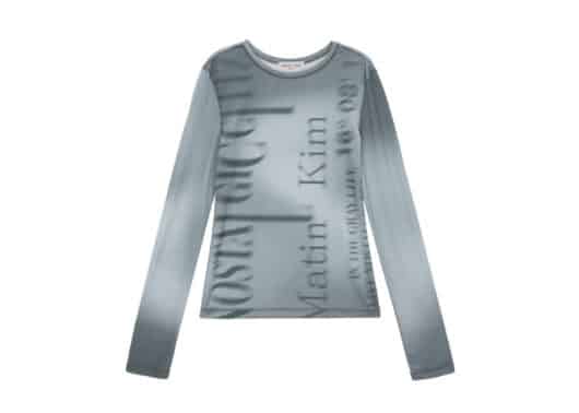 Matin Kim Nostalgic Print L/S Tee Blue TS046