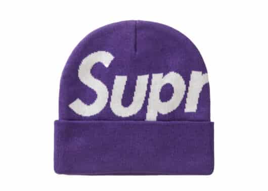 Supreme Big Logo Beanie (FW23) Dark Purple