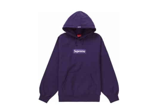 Supreme Box Logo Hooded Sweatshirt (FW23) Dark Purple
