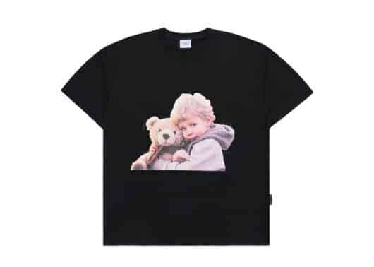 ADLV Baby Face Bear Doll Hug Tee Black