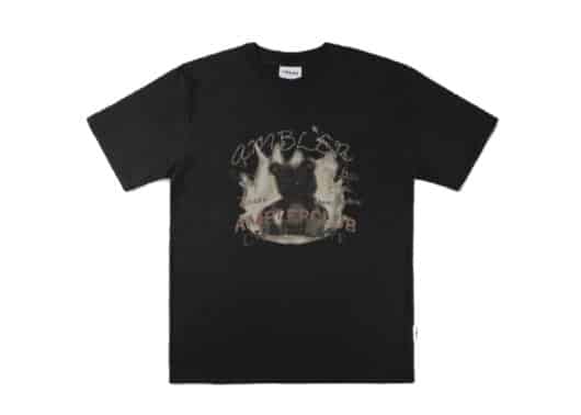 Ambler Bear In Flames Tee Black AS1104