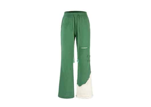 Aventen Pin Broken Cuff Jeans Green