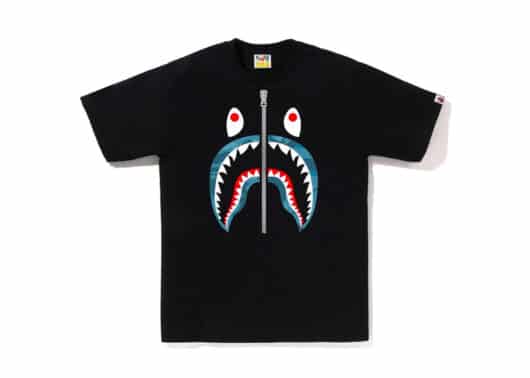 BAPE Honeycomb Camo Shark Tee Black/Blue