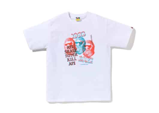 BAPE Pigment Three Ape Head Tee White