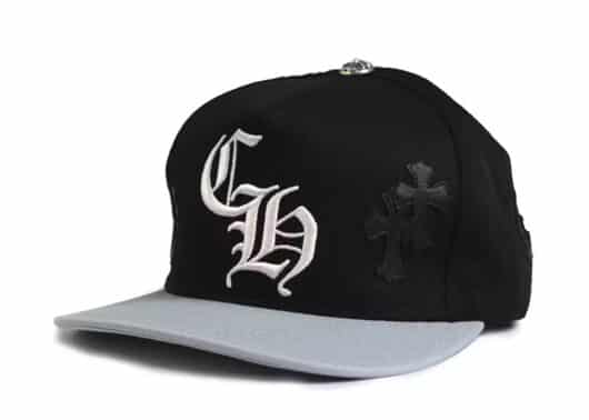 Chrome Hearts CH Cross Patch Baseball Hat Black side view