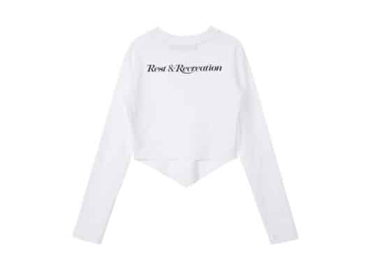 Rest & Recreation Arrow Point L/S Tee White - Image 2