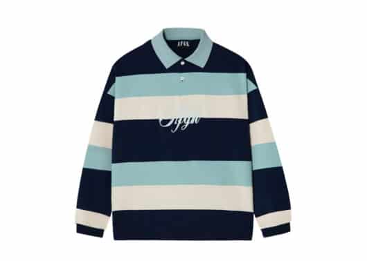 A Few Good Kids Striped Polo Blue