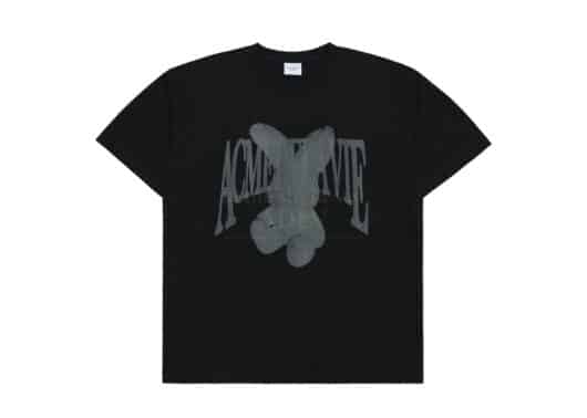 ADLV Halftone Dot Layer Fuzzy Rabbit Tee Black