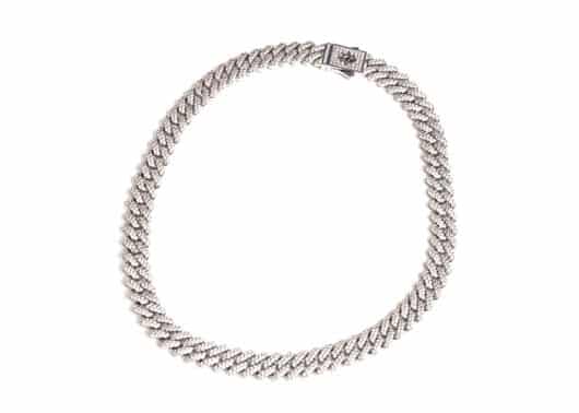 Glacierboy Diamond Prong Chain Necklace Silver