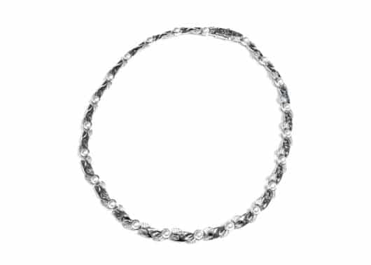 Glacierboy Liquid Metal Pearl Necklace Silver