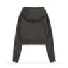 Marithe Francois Girbaud Classic Logo Crop Hoodie Zipup Charcoal (W) - Image 2