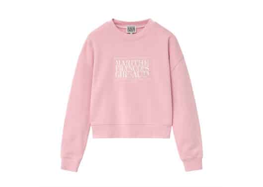 Marithe Francois Girbaud Classic Logo Crop Sweatshirt Baby Pink (W)