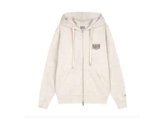 Marithe Francois Girbaud Classic Logo Hoodie Zipup Oatmeal