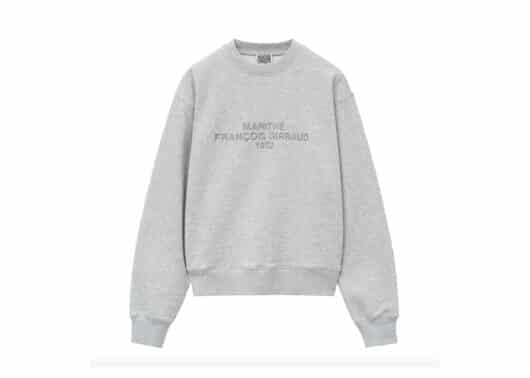 Marithe Francois Girbaud Lettering Logo Crewneck Light Heather Gray