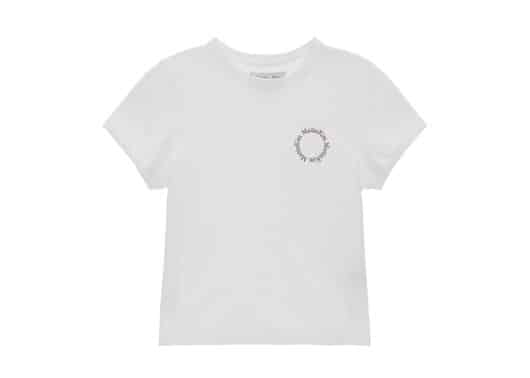 Matin Kim Circle Logo Crop Tee White TS007