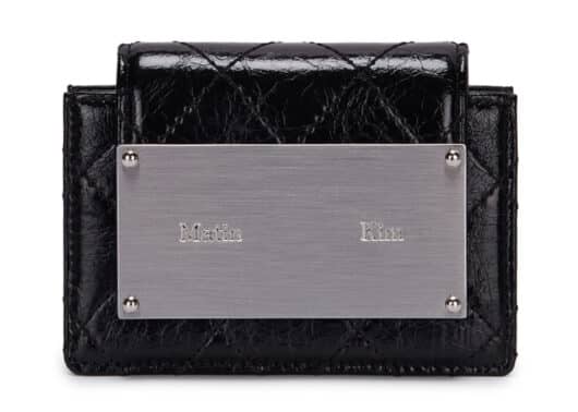 Matin Kim Quilting Accordion Wallet Black WL005