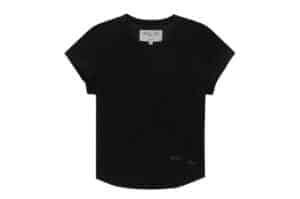 Matin Kim Slim Line Half Tee Black TS010